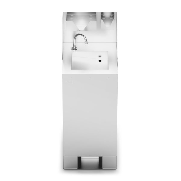 IMC IMClean Mobile Hand Wash Station with Splashback, Soap & Paper Towel Holder - W 450mm - 3.0kW - Image 2
