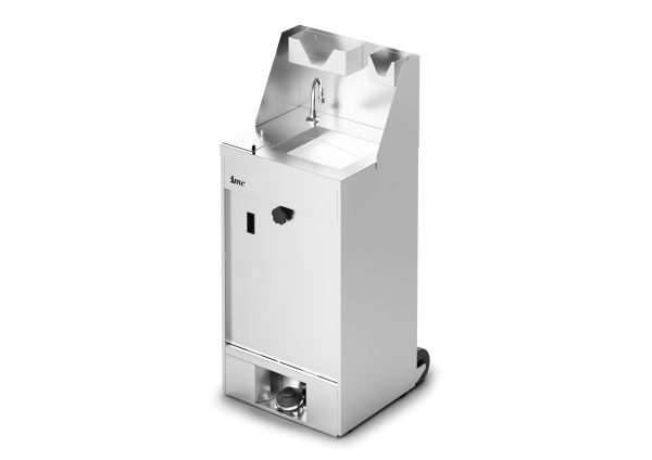 IMC IMClean High Capacity Mobile Hand Wash Station with Splashback, Soap & Paper Towel Holder - W 515mm - 3.0kW - Image 2