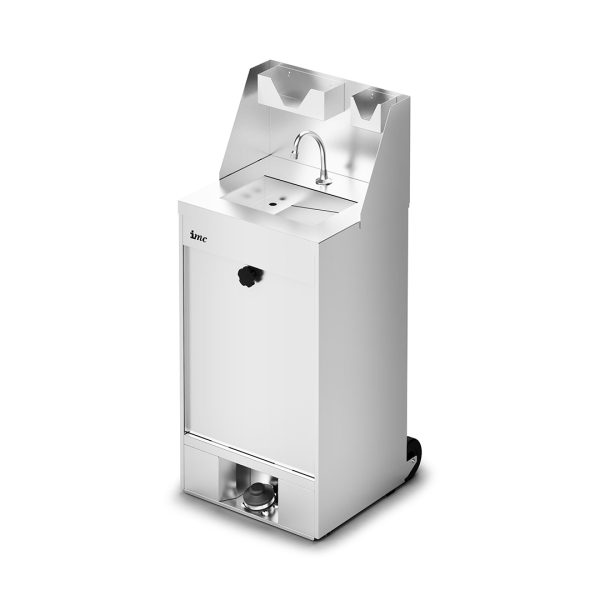 IMC IMClean Mobile Hand Wash Station without Heater - inc. S/back, Soap & Paper Towel Holder - W 520 mm - Image 2