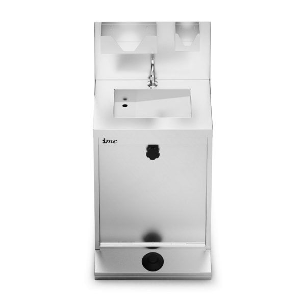 IMC IMClean Junior Reduced Height Mobile Hand Wash Station without Heater - inc. S/back, Soap & Paper Towel Holder - W 520mm - Image 4