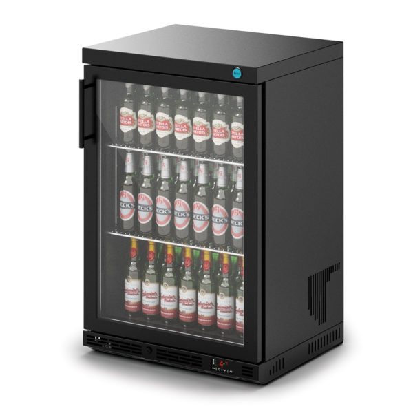 IMC Ventus V60 Bottle Cooler [Front Load] - Glass Door - Black Painted Frame - H 900 mm - W 600 mm - R290