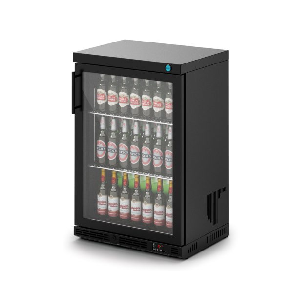 IMC Ventus V60 Bottle Cooler [Front Load] - Glass Door - Black Painted Frame - H 900 mm - W 600 mm - D 450 mm - R290