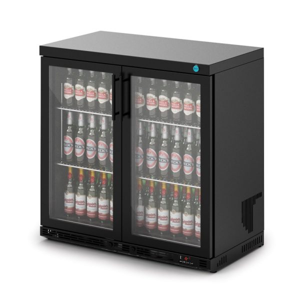IMC Ventus V90 Bottle Cooler [Front Load] - Glass Door - Black Painted Frame - H 900 mm - W 900 mm - R290