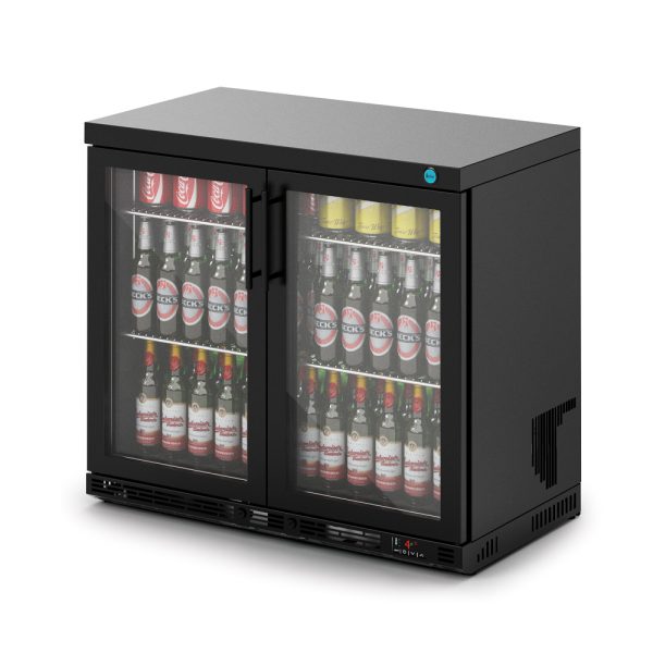 IMC Ventus V90 Bottle Cooler [Front Load] - Glass Door - Black Painted Frame - H 800 mm - W 900 mm - R290
