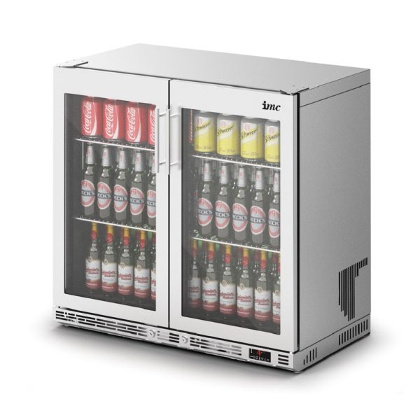 IMC Ventus V90 Bottle Cooler [Front Load] - Full Front Glass Door - Stainless Steel Frame - H 850 mm - W 900 mm - R290