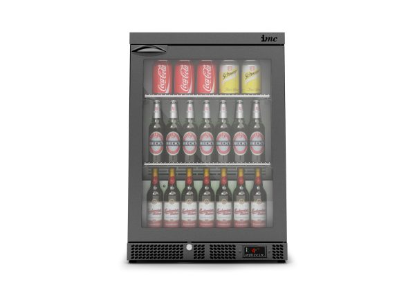 IMC Mistral M60 Bottle Cooler [Front Load] - Glass Door - Black Painted Frame - H 850 mm - W 600 mm - 0.225 kW