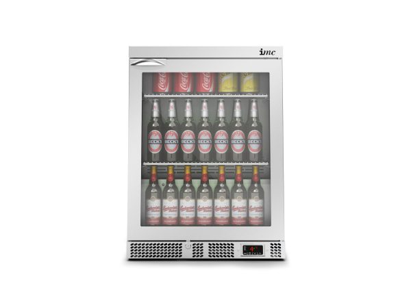 IMC Mistral M60 Bottle Cooler [Front Load] - Glass Door - Stainless Steel Frame - H 800 mm - W 600 mm - 0.225 kW - Image 3