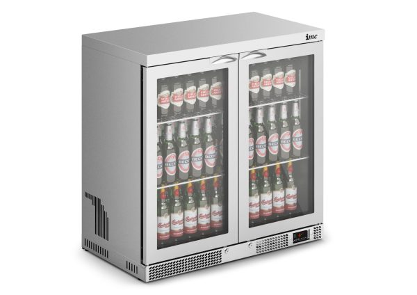 IMC Mistral M90 Bottle Cooler [Front Load] - Glass Door - Stainless Steel Frame - H 900 mm - W 900 mm - 0.232 kW - Image 4