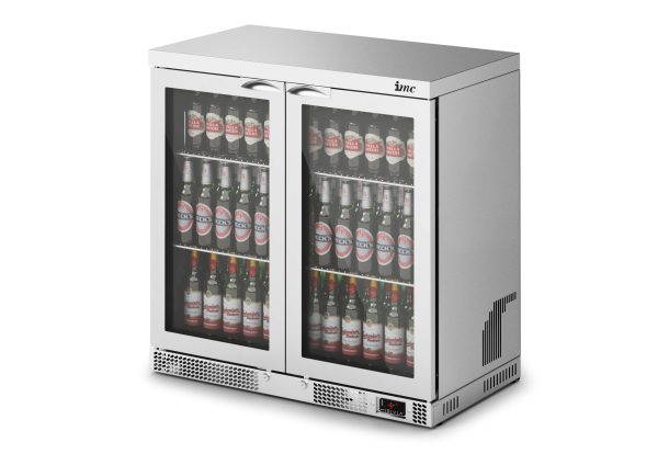 IMC Mistral M90 Bottle Cooler [Front Load] - Glass Door - Stainless Steel Frame - H 900 mm - W 900 mm - 0.232 kW - Image 3