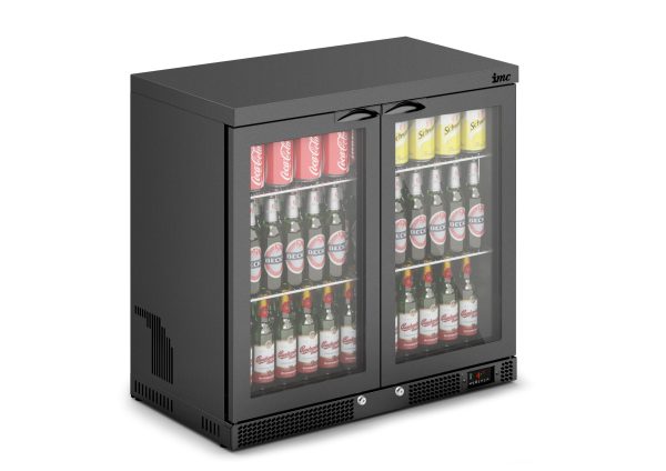 IMC Mistral M90 Bottle Cooler [Front Load] - Glass Door - Black Painted Frame - H 850 mm - W 900 mm - 0.46 kW - Image 4