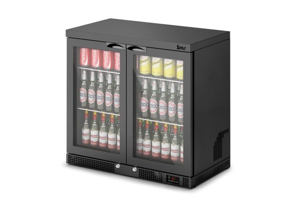 IMC Mistral M90 Bottle Cooler [Front Load] - Glass Door - Black Painted Frame - H 850 mm - W 900 mm - 0.46 kW - Image 3