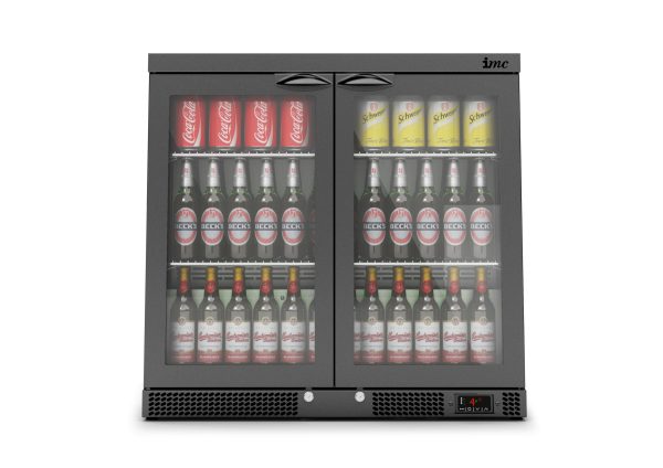 IMC Mistral M90 Bottle Cooler [Front Load] - Glass Door - Black Painted Frame - H 850 mm - W 900 mm - 0.46 kW - Image 2