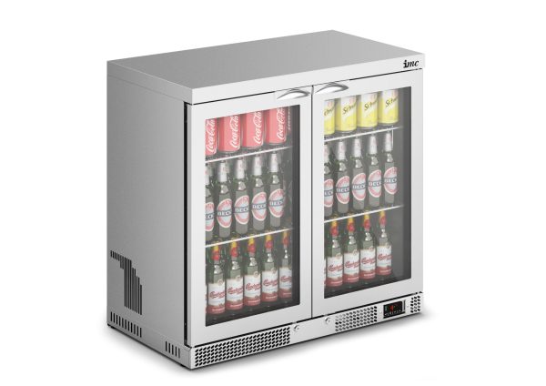 IMC Mistral M90 Bottle Cooler [Front Load] - Glass Door - Stainless Steel Frame - H 850 mm - W 900 mm - 0.232 kW - Image 2