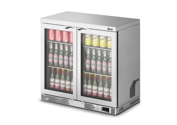 IMC Mistral M90 Bottle Cooler [Front Load] - Glass Door - Stainless Steel Frame - H 850 mm - W 900 mm - 0.232 kW - Image 4