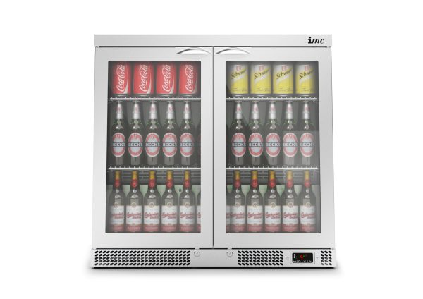 IMC Mistral M90 Bottle Cooler [Front Load] - Glass Door - Stainless Steel Frame - H 850 mm - W 900 mm - 0.232 kW - Image 3