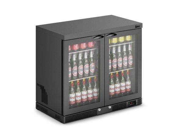IMC Mistral M90 Bottle Cooler [Front Load] - Glass Door - Black Painted Frame - H 800 mm - W 900 mm - 0.232 kW - Image 4