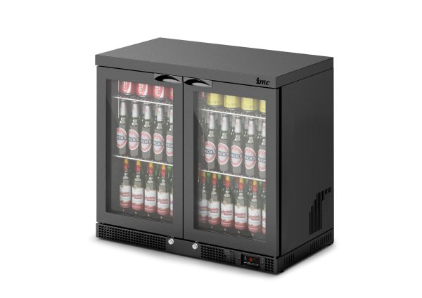 IMC Mistral M90 Bottle Cooler [Front Load] - Glass Door - Black Painted Frame - H 800 mm - W 900 mm - 0.232 kW - Image 3