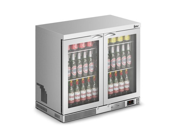 IMC Mistral M90 Bottle Cooler [Front Load] - Glass Door - Stainless Steel Frame - H 800 mm - W 900 mm - 0.232 kW - Image 4