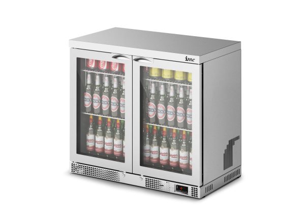 IMC Mistral M90 Bottle Cooler [Front Load] - Glass Door - Stainless Steel Frame - H 800 mm - W 900 mm - 0.232 kW - Image 3