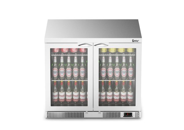 IMC Mistral M90 Bottle Cooler [Front Load] - Glass Door - Stainless Steel Frame - H 800 mm - W 900 mm - 0.232 kW