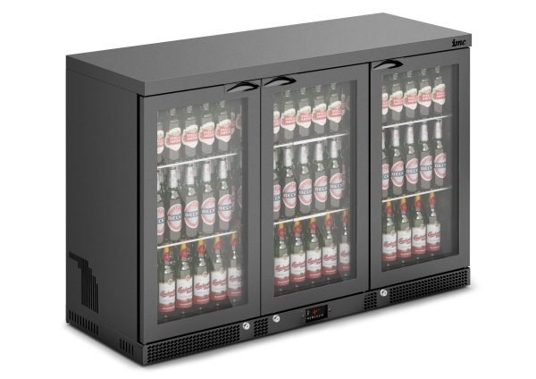 IMC Mistral M135 Bottle Cooler [Front Load] - Glass Door - Black Painted Frame - H 900 mm - W 1350 mm - 0.357 kW - Image 4