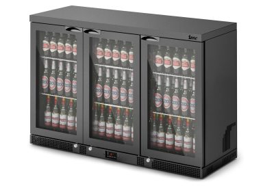 IMC Mistral M135 Bottle Cooler [Front Load] – Glass Door – Black Painted Frame – H 900 mm – W 1350 mm – 0.357 kW