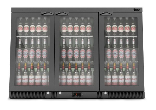 IMC Mistral M135 Bottle Cooler [Front Load] - Glass Door - Black Painted Frame - H 900 mm - W 1350 mm - 0.357 kW - Image 3