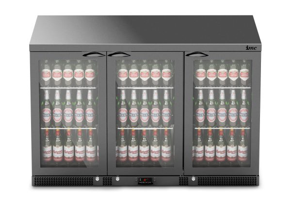 IMC Mistral M135 Bottle Cooler [Front Load] - Glass Door - Black Painted Frame - H 900 mm - W 1350 mm - 0.357 kW - Image 2