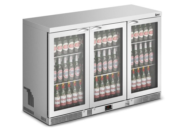 IMC Mistral M135 Bottle Cooler [Front Load] - Glass Door - Stainless Steel Frame - H 900 mm - W 1350 mm - 0.357 kW - Image 4