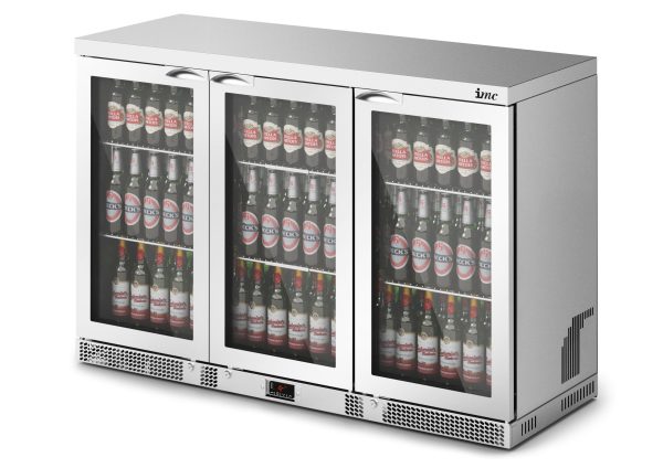 IMC Mistral M135 Bottle Cooler [Front Load] - Glass Door - Stainless Steel Frame - H 900 mm - W 1350 mm - 0.357 kW - Image 3