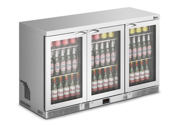 IMC Mistral M135 Bottle Cooler [Front Load] - Glass Door Door - Stainless Steel Frame - H 800 mm - W 1350 mm - 0.357 kW - Image 2