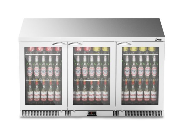 IMC Mistral M135 Bottle Cooler [Front Load] - Glass Door Door - Stainless Steel Frame - H 800 mm - W 1350 mm - 0.357 kW - Image 4