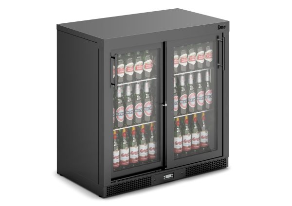 IMC Mistral M90 Bottle Cooler [Front Load] - Sliding Glass Doors - Black Painted Frame - H 900 mm - W 900 mm - 0.46 kW - Image 4