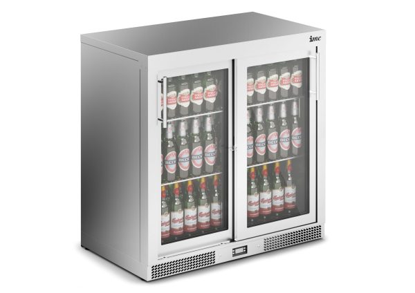 IMC Mistral M90 Bottle Cooler [Front Load] - Sliding Glass Doors - Stainless Steel Frame - H 900 mm - W 900 mm - 0.46 kW - Image 4