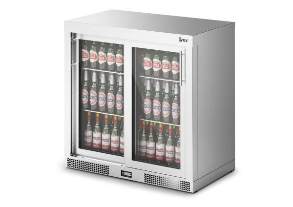 IMC Mistral M90 Bottle Cooler [Front Load] - Sliding Glass Doors - Stainless Steel Frame - H 900 mm - W 900 mm - 0.46 kW - Image 3