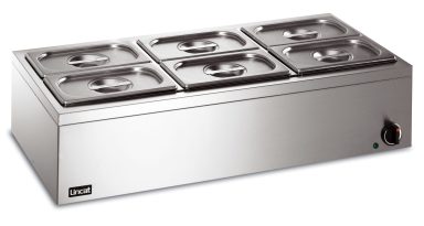 Lincat Lynx 400 Electric Counter-top Bain Marie – Dry Heat – inc. 6 x 1/4 GN Dishes – W 850 mm – 0.75 kW