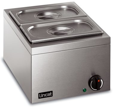 Lincat Lynx 400 Electric Counter-top Bain Marie – Wet Heat – inc. 2 x 1/4 GN Dishes – W 285 mm – 0.25 kW