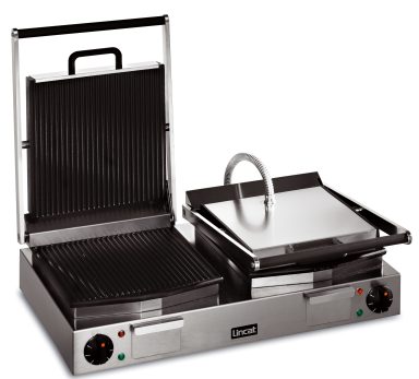 Lincat Lynx 400 Electric Counter-top Twin Panini Grill – Ribbed Upper & Lower Plates – W 623 mm – 4.5 kW