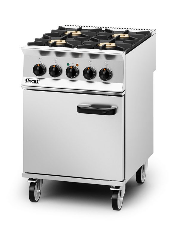 Lincat Opus 800 Dual Fuel [Propane Gas] Free-standing Oven Range - 4 Burners - W 600 mm - 26.8 kW - Image 2