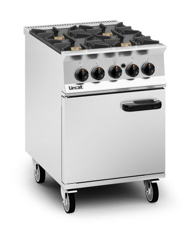 Lincat Opus 800 Propane Gas Free-standing Oven Range – 4 Burners – W 600 mm – 33.6 kW