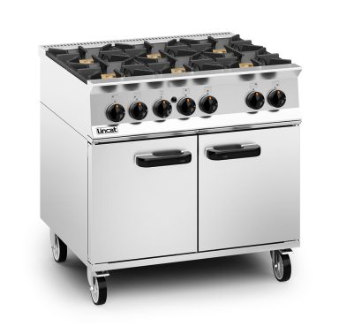 Lincat Opus 800 Natural Gas Free-standing Oven Range – 6 Burners – W 900 mm – 55.0 kW