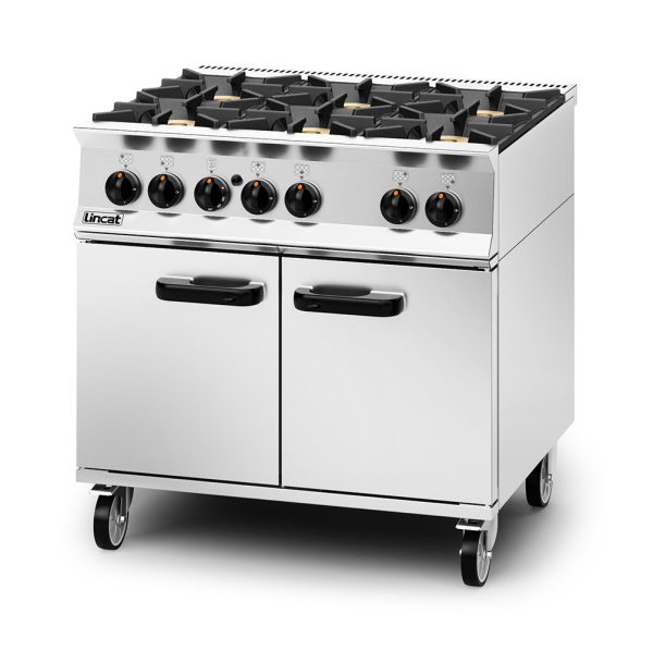 Lincat Opus 800 Natural Gas Free-standing Oven Range - 6 Burners - W 900 mm - 55.0 kW - Image 2