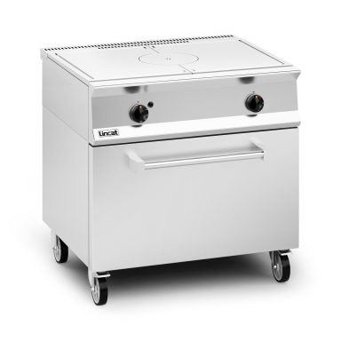 Lincat Opus 800 Natural Gas Free-standing Solid Top Oven Range [Drop-Down Door] – W 900 mm – 18.5 kW