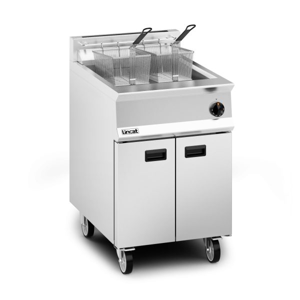 Lincat Opus 800 Natural Gas Free-standing Single Tank Fryer - 2 Baskets - W 600 mm - 30.0 kW - Image 2