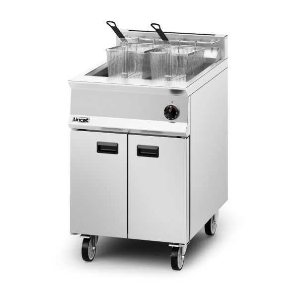 Lincat Opus 800 Natural Gas Free-standing Single Tank Fryer - 2 Baskets - W 600 mm - 30.0 kW - Image 3