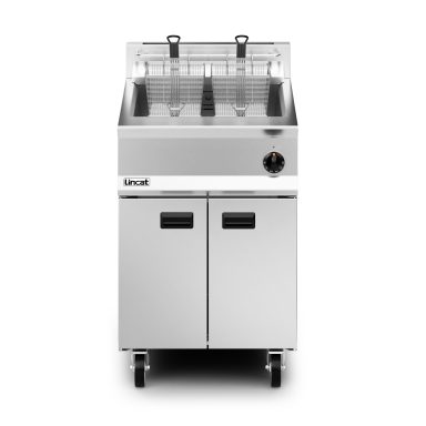 Lincat Opus 800 Natural Gas Free-standing Single Tank Fryer – 2 Baskets – W 600 mm – 30.0 kW