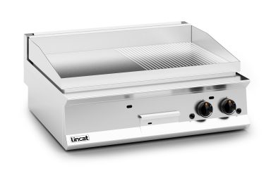 Lincat Opus 800 Natural Gas Counter-top Griddle – Ribbed Plate – W 900 mm – 23.0 kW