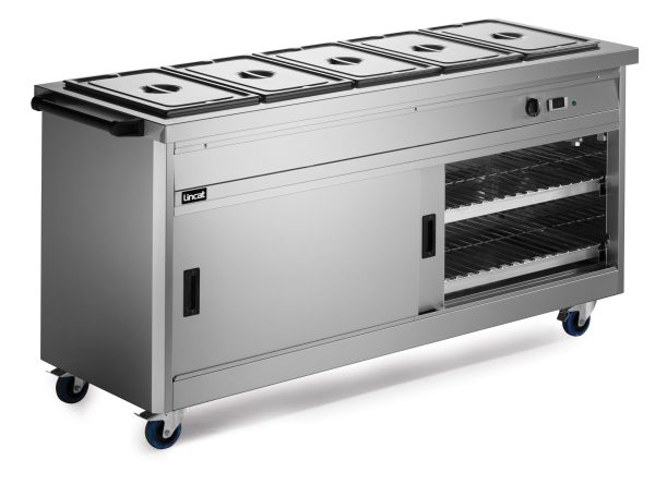 Lincat Panther 670 Series Free-standing Hot Cupboard - Bain Marie Top - 5GN - W 1855 mm - 5.2 kW