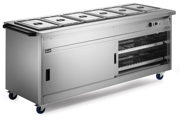 Lincat Panther 800 Series Free-standing Hot Cupboard - Bain Marie Top - 6GN - W 2180 mm - 5.2 kW