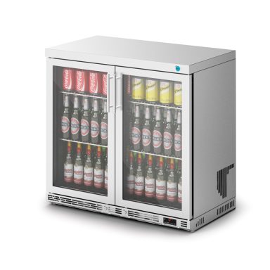 IMC Ventus V90 Bottle Cooler [Front Load] – Glass Door – Black Painted Frame – H 850 mm – W 900 mm – R290